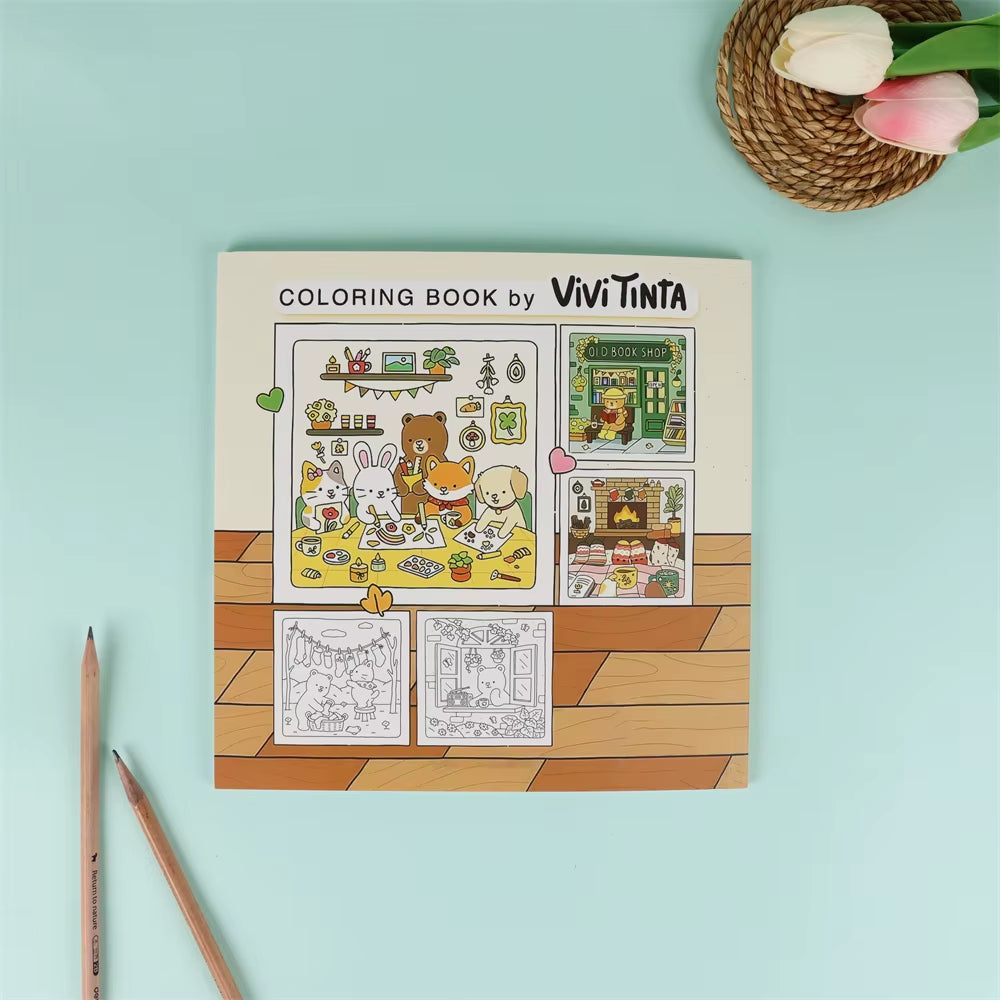 Halloween Spectre Coloring Book FUZZY HYGGE Coloring Book for Adults and Teen Featuring Adorable Creepy Creatures Painting Gift