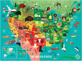 1000 Piece United States Jigsaw Puzzle for Adults and Families, USA Family Puzzle with Vibrant Illustrations of the Attributes of the 50 States