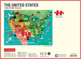 1000 Piece United States Jigsaw Puzzle for Adults and Families, USA Family Puzzle with Vibrant Illustrations of the Attributes of the 50 States
