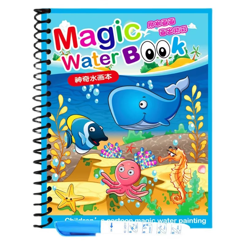 Coloring Books Painting Toy Magic Water Drawing Books Toddler Graffiti Toy DIY Craft Toys for Children Gifts