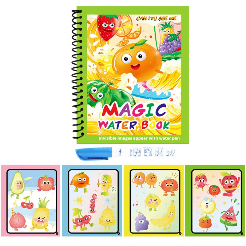 Coloring Books Painting Toy Magic Water Drawing Books Toddler Graffiti Toy DIY Craft Toys for Children Gifts